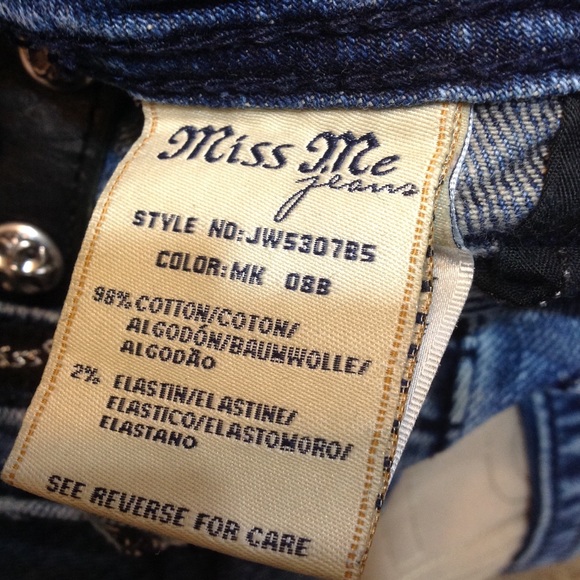 🦋 Mis me boot cut jeans size 26X33 - Picture 6 of 7